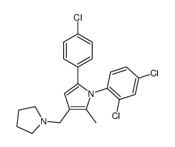 5-(4-chlorophenyl)-1-(2,4-dichlorophenyl)-2-methyl-3-(pyrrolidin-1-ylmethyl)pyrrole结构式