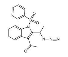 1-(phenylsulfonyl)-2-(1-azidoethyl)-3-indolyl methyl ketone结构式