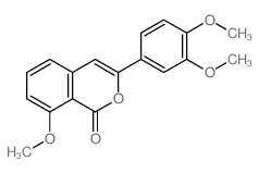3-(3,4-dimethoxyphenyl)-8-methoxyisochromen-1-one Structure