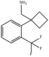 (1-(2-(trifluoromethyl)phenyl)cyclobutyl)methanamine hydrochloride structure