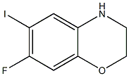 7-Fluoro-6-iodo-3,4-dihydro-2H-benzo[1,4]oxazine结构式