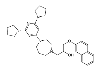 1-[4-(2,6-dipyrrolidin-1-ylpyrimidin-4-yl)-1,4-diazepan-1-yl]-3-naphthalen-2-yloxypropan-2-ol Structure