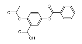 2-acetoxy-5-benzoyloxy-benzoic acid Structure