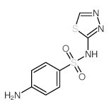 Benzenesulfonamide,4-amino-N-1,3,4-thiadiazol-2-yl-结构式