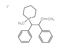 Piperidinium,1-[(1R,2R)-2-methoxy-1,2-diphenylethyl]-1-methyl-, iodide (1:1), rel-结构式