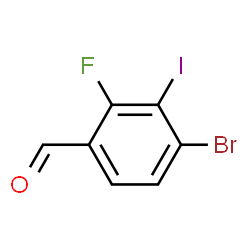 4-Bromo-2-fluoro-3-iodobenzaldehyde Structure