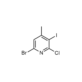 6-Bromo-2-chloro-3-iodo-4-methylpyridine structure