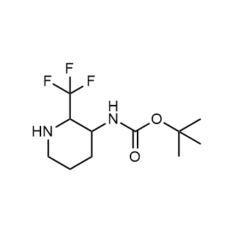 (2-(三氟甲基)哌啶-3-基)氨基甲酸叔丁酯结构式