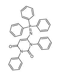 1,3-Diphenyl-6-(triphenylphosphoranylideneamino)-pyrimidin-2,4(1,3H)-dione Structure