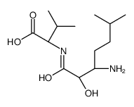 (2S)-2-[(3-amino-2-hydroxy-6-methylheptanoyl)amino]-3-methylbutanoic acid Structure