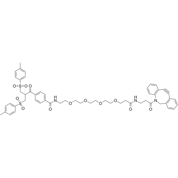 Bis-sulfone-PEG4-DBCO结构式