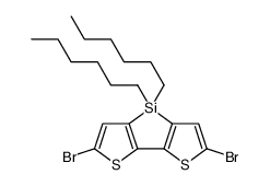 2,6-Dibromo-4,4-dihexyl-4H-silolo[3,2-b:4,5-b']dithiophene Structure