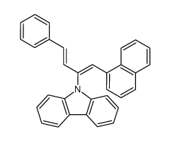 (1'Z,3'E)-9-[1'-(1''-Naphthyl)-4'-phenylbuta-1',3'-dien-2'-yl]-9H-carbazole Structure