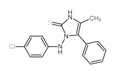 2H-Imidazole-2-thione, 1-[(4-chlorophenyl)amino]-1,3-dihydro-4-methyl-5-phenyl-结构式