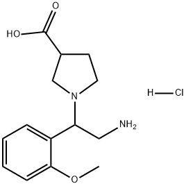 1-(2-氨基-1-(2-甲氧基苯基)乙基)吡咯烷-3-羧酸盐酸盐图片