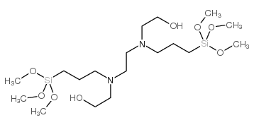 N,N'-BIS(HYDROXYETHYL)-N,N'-BIS(TRIMETHOXYSILYLPROPYL)ETHYLENEDIAMINE structure