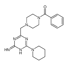 [4-[(4-amino-6-piperidin-1-yl-1,3,5-triazin-2-yl)methyl]piperazin-1-yl]-phenylmethanone Structure
