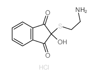 1H-Indene-1,3(2H)-dione,2-[(2-aminoethyl)thio]-2-hydroxy-, hydrochloride (1:1)结构式