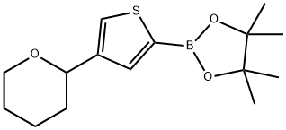 4,4,5,5-tetramethyl-2-(4-(tetrahydro-2H-pyran-2-yl)thiophen-2-yl)-1,3,2-dioxaborolane图片