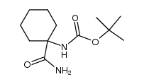 1-(tert-butoxycarbonylamino)cyclohexan-1-carboxamide结构式