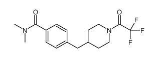 N,N-dimethyl-4-[[1-(2,2,2-trifluoroacetyl)piperidin-4-yl]methyl]benzamide结构式