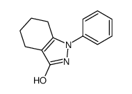 1-phenyl-4,5,6,7-tetrahydro-2H-indazol-3-one结构式