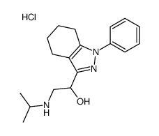 1-(1-phenyl-4,5,6,7-tetrahydroindazol-3-yl)-2-(propan-2-ylamino)ethanol,hydrochloride结构式
