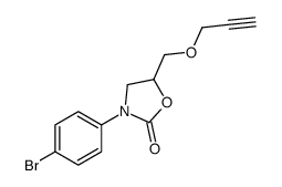 3-(4-Bromophenyl)-5-(2-propynyloxymethyl)oxazolidin-2-one结构式