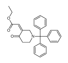 (2E)-2-[4-Oxo-1-trityl-3-piperidinylidene]acetic Acid Ethyl Ester结构式