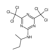 (4,6-bis-trichloromethyl-[1,3,5]triazin-2-yl)-sec-butyl-amine Structure