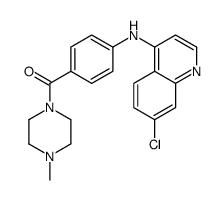1-[p-[(7-Chloro-4-quinolyl)amino]benzoyl]-4-methylpiperazine结构式