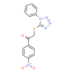 1-(4-nitrophenyl)-2-(1-phenyltetrazol-5-yl)sulfanylethanone Structure