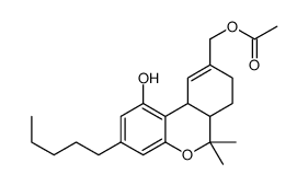 [(6aR,10aR)-1-hydroxy-6,6-dimethyl-3-pentyl-6a,7,8,10a-tetrahydrobenzo[c]chromen-9-yl]methyl acetate结构式