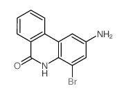 6(5H)-Phenanthridinone,2-amino-4-bromo-结构式
