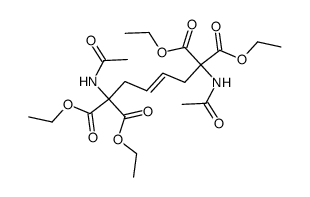 tetraethyl 2,2'-bis(acetylamino)-2,2'-(2''-butene-1'',4''-diyl)dimalonate Structure