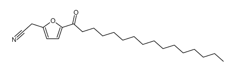(5-palmitoylfuran-2-yl)acetonitrile结构式