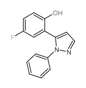 4-氟-2-(1-苯基-1H-吡唑)苯酚结构式