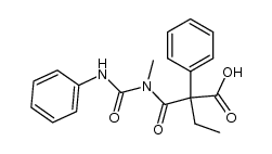 2-ethyl-N-methyl-2-phenyl-N-phenylcarbamoyl-malonamic acid结构式