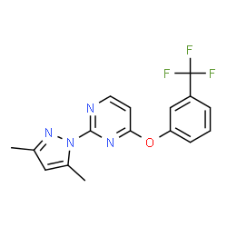 PYRIMIDINE, 2-(3,5-DIMETHYL-1H-PYRAZOL-1-YL)-4-[3-(TRIFLUOROMETHYL)PHENOXY]- Structure