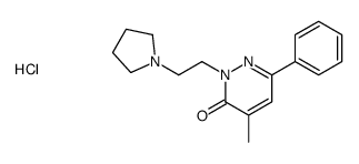 4-methyl-6-phenyl-2-(2-pyrrolidin-1-ylethyl)pyridazin-3-one,hydrochloride结构式