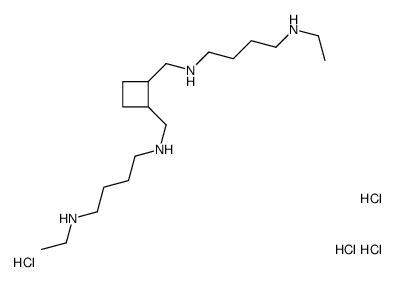 N-ethyl-N'-[[2-[[4-(ethylamino)butylamino]methyl]cyclobutyl]methyl]butane-1,4-diamine,tetrahydrochloride Structure
