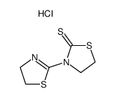 2-(2-thioxo-1,3-thiazolidin-3-yl)-4,5-dihydro-1,3-thiazol-ium chloride, Structure