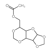 4a,5,8a,8b-tetrahydro-3aH-[1,3]dioxolo[3,4]furo[1,3-b][1,3]dioxin-5-ylmethyl acetate结构式