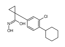 1-(3-chloro-4-cyclohexylphenyl)-N-hydroxycyclopropane-1-carboxamide结构式