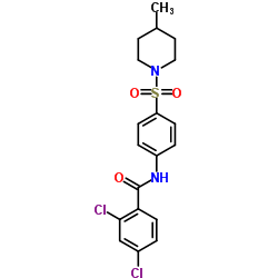 2,4-Dichloro-N-{4-[(4-methyl-1-piperidinyl)sulfonyl]phenyl}benzamide Structure