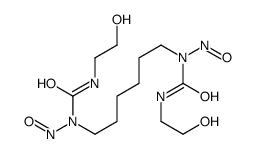 3-(2-hydroxyethyl)-1-[6-[2-hydroxyethylcarbamoyl(nitroso)amino]hexyl]-1-nitrosourea结构式