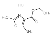 4-Oxazolecarboxylicacid, 5-amino-2-methyl-, ethyl ester, hydrochloride (1:1) structure