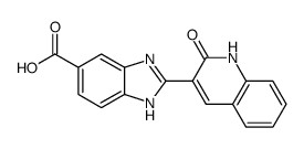 2-(1,2-dihydro-2-oxoquinolin-3-yl)-1H-benzo[d]imidazole-5-carboxylic acid结构式