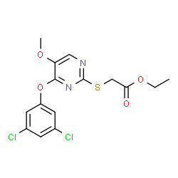 ETHYL 2-([4-(3,5-DICHLOROPHENOXY)-5-METHOXY-2-PYRIMIDINYL]SULFANYL)ACETATE Structure