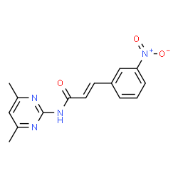 (2E)-N-(4,6-dimethylpyrimidin-2-yl)-3-(3-nitrophenyl)prop-2-enamide结构式